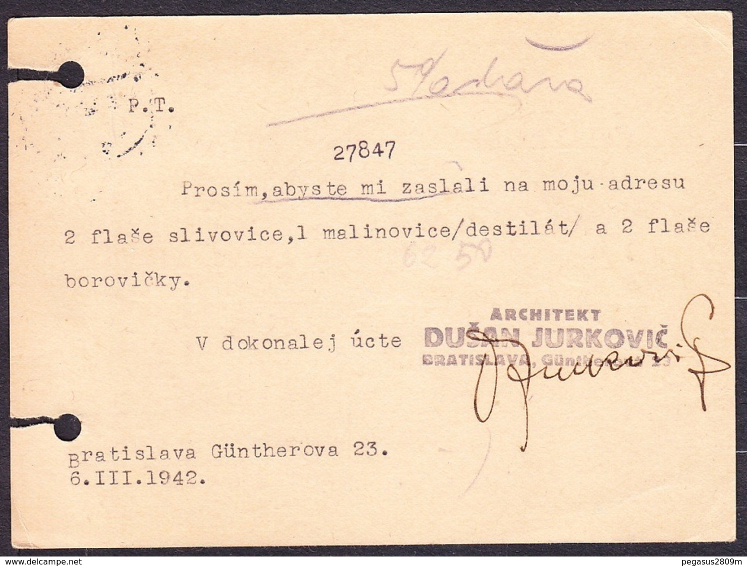 SLOVAKIA 1940, Postal Leaflet , Posted To CARPATHIA PRIEVIDZA. - Storia Postale