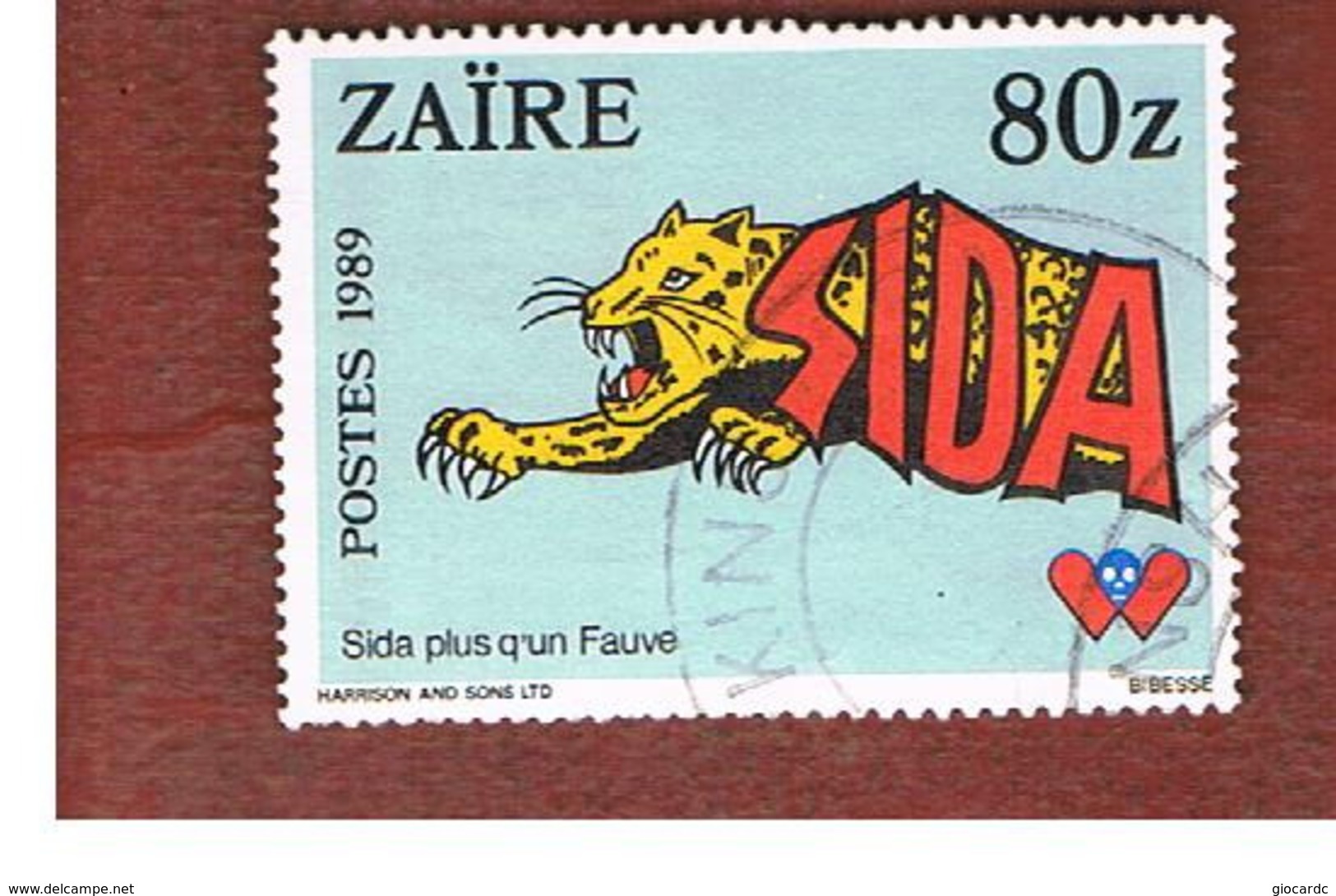 ZAIRE  -  SG 1363 -  1990   ANTI-AIDS CAMPAIGN   - USED ° - Used Stamps