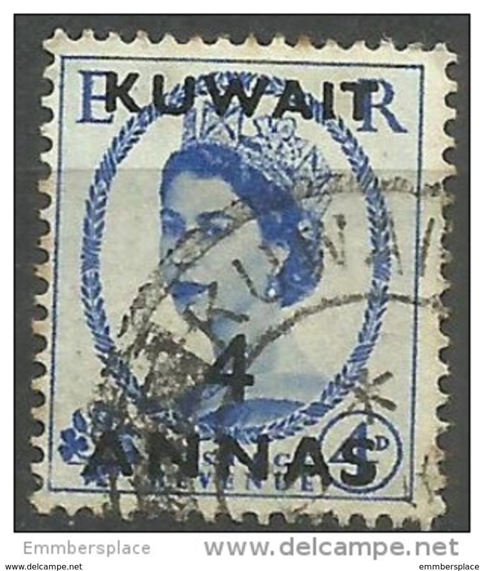 Kuwaut - 1953  Queen Elizabeth II  4a Used  Sc 108 - Kuwait