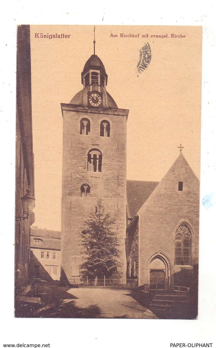 3308 KÖNIGSLUTTER, Am Kirchhof Mit Evangelischer Kirche, 1924 - Koenigslutter