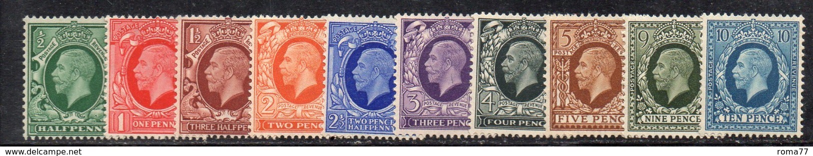 APR2540 - GRAN BRETAGNA 1934 , GV  Unificato Serietta N. 187/196   ***  MNH  (2380A). - Nuovi