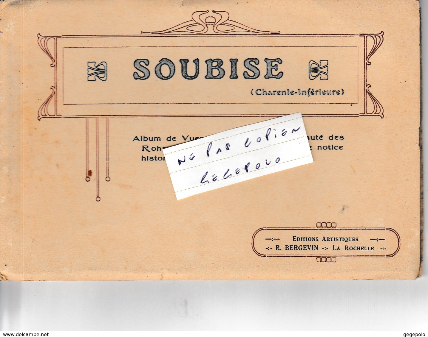 17 - SOUBISE -  Album De ( 9 ) Vues   - 10 Feuilles Rigides ( 18,5 Cm X 12 Cm ) - Reiseprospekte