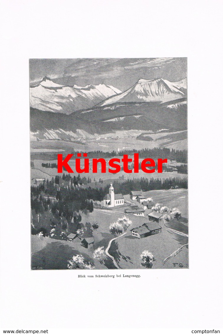 1222 F. Schrempf Schweizberg Langenegg Vorarlberg Kunstblatt 1906 !! - Sonstige & Ohne Zuordnung