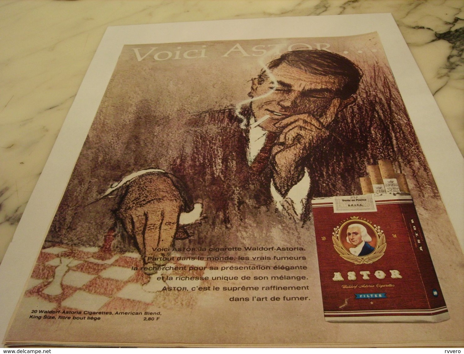 ANCIENNE PUBLICITE CIGARETTE ASTOR AMERICAN BLEND 1964 - Autres & Non Classés