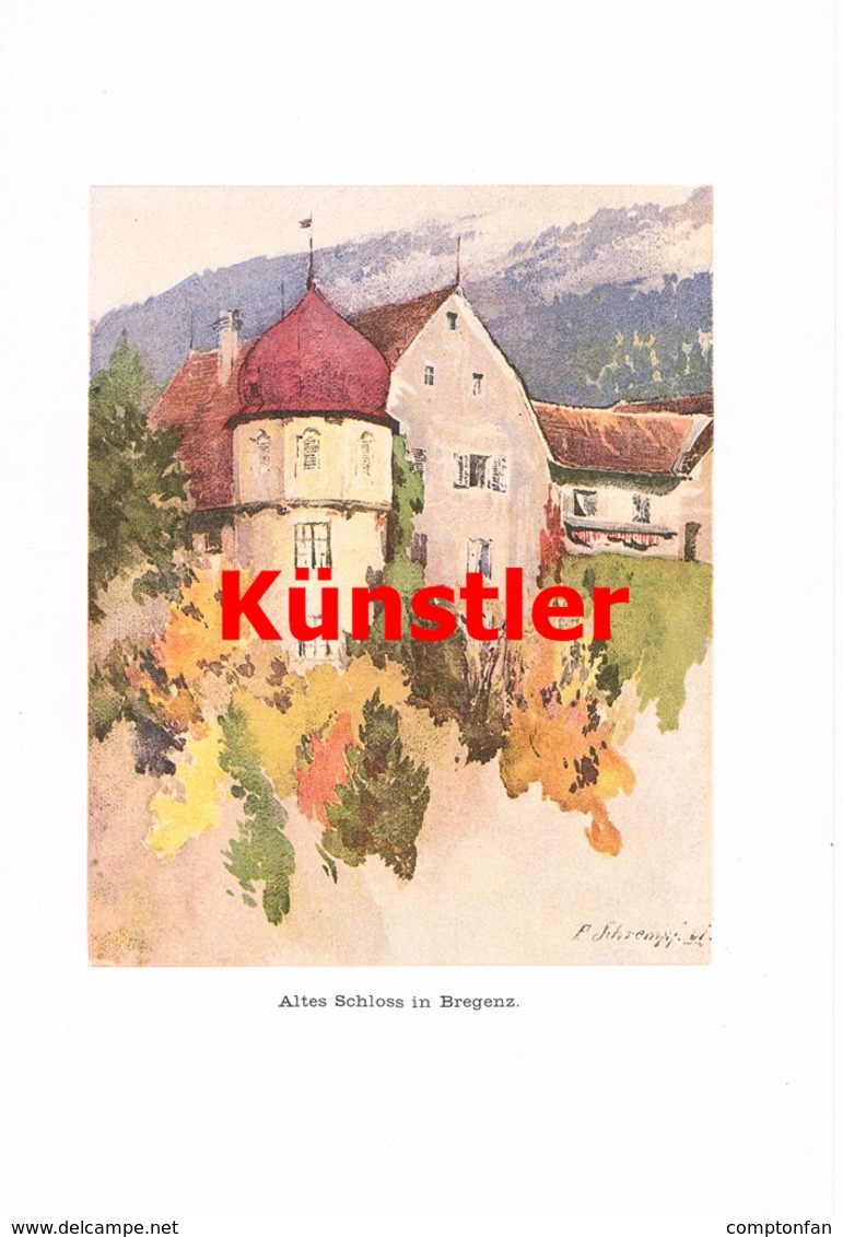 1223 F. Schrempf Altes Schloss Bregenz Vorarlberg Kunstblatt 1906 !! - Sonstige & Ohne Zuordnung