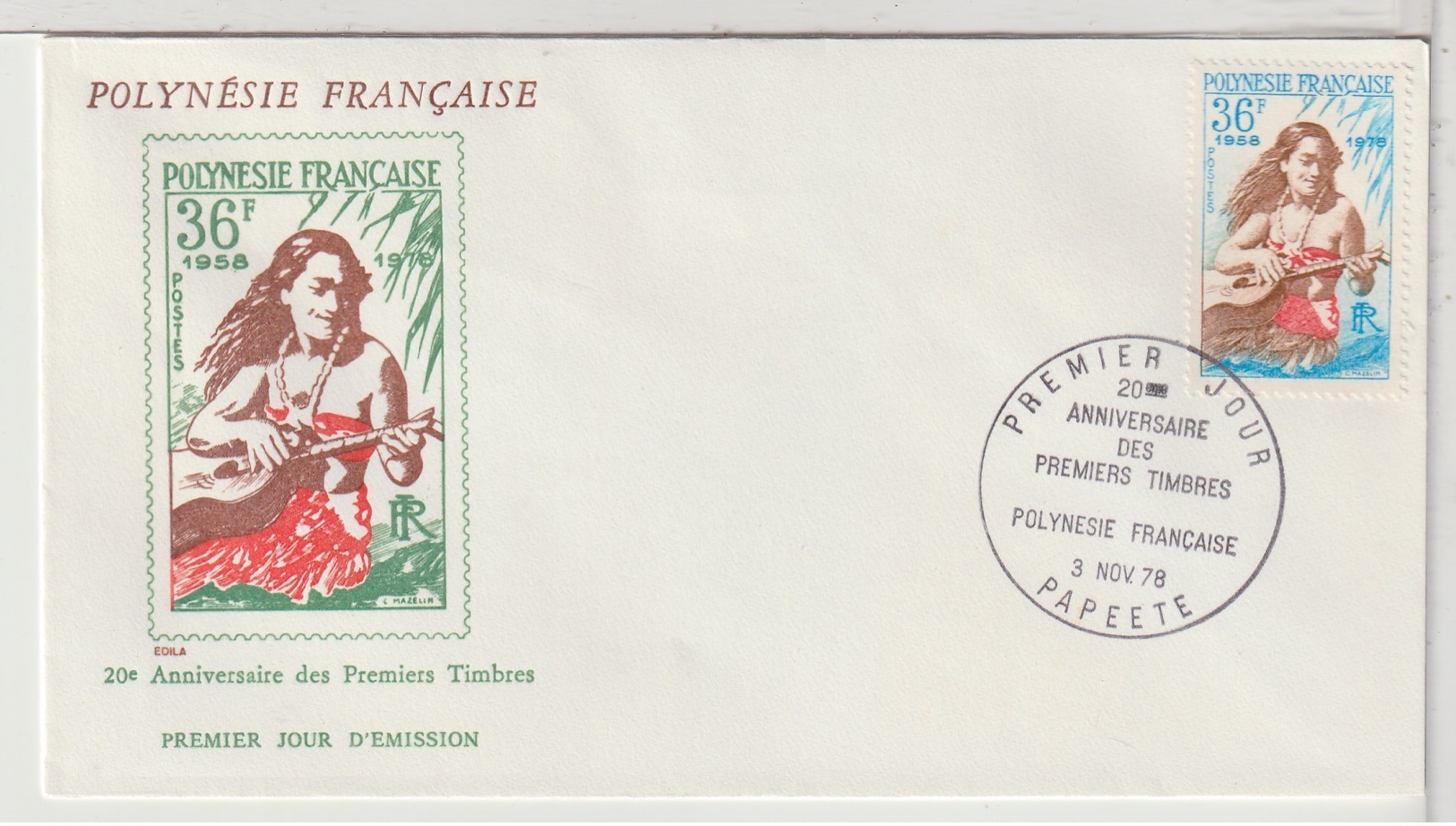 POLYNESIE - FDC  - 03 Novembre 1978 - FDC