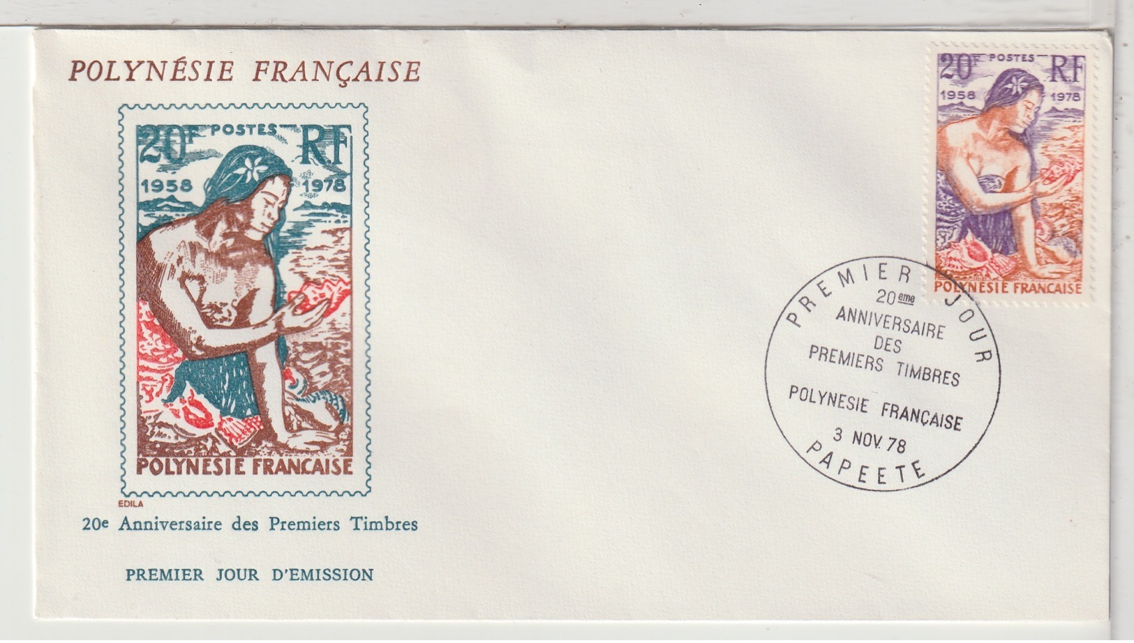 POLYNESIE - FDC  - 03 Novembre 1978 - FDC