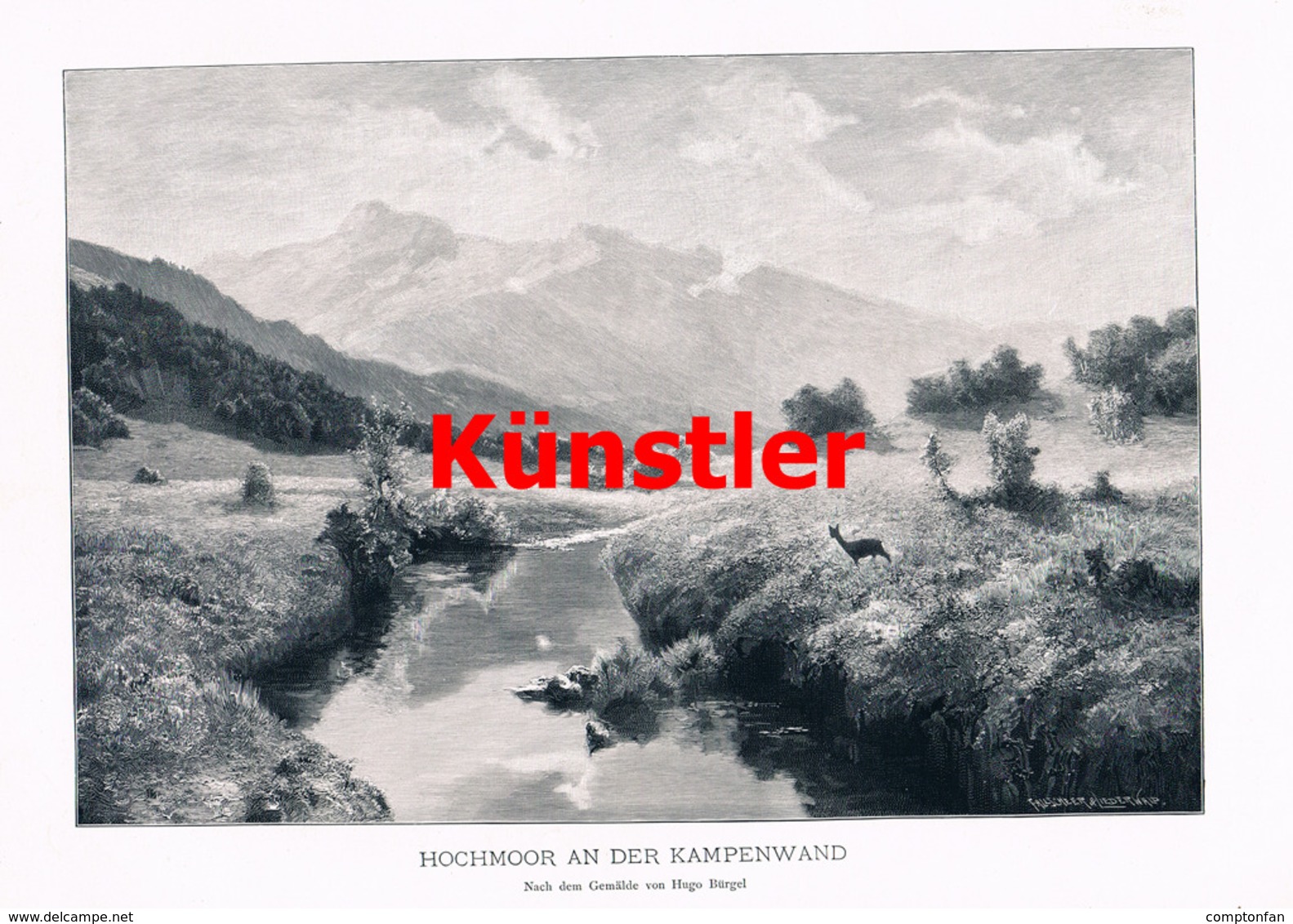 1239 Hugo Bürgel Hochmoor Kampenwand Kunstblatt 1903 !! - Sonstige & Ohne Zuordnung