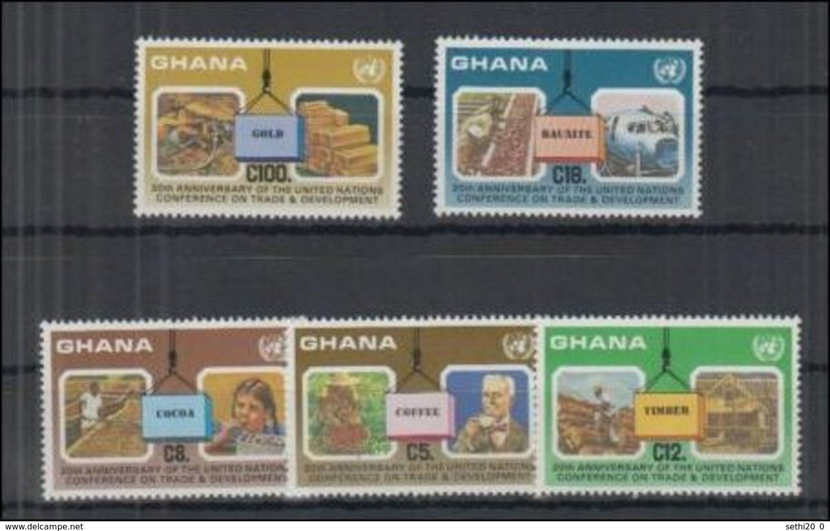 Ghana Minerals Minéraux Or Bauxite MNH - Minéraux