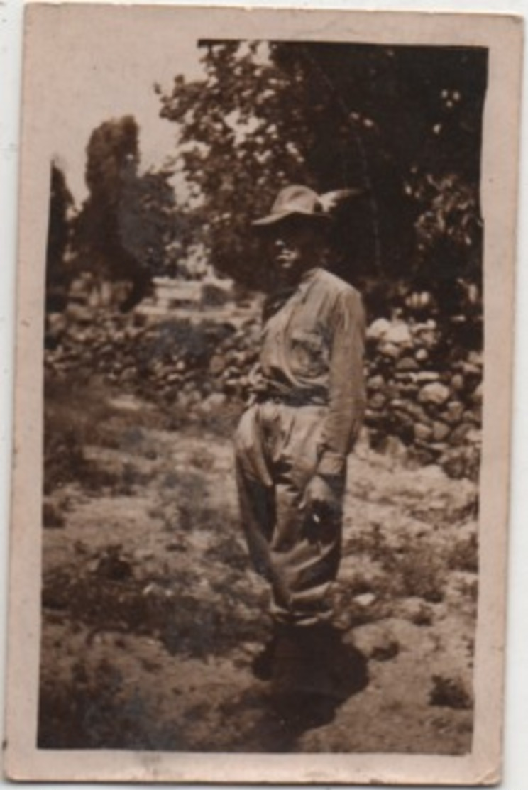 Fotografia Cm. 5,9 X 9 Con Alpino - Guerra, Militari