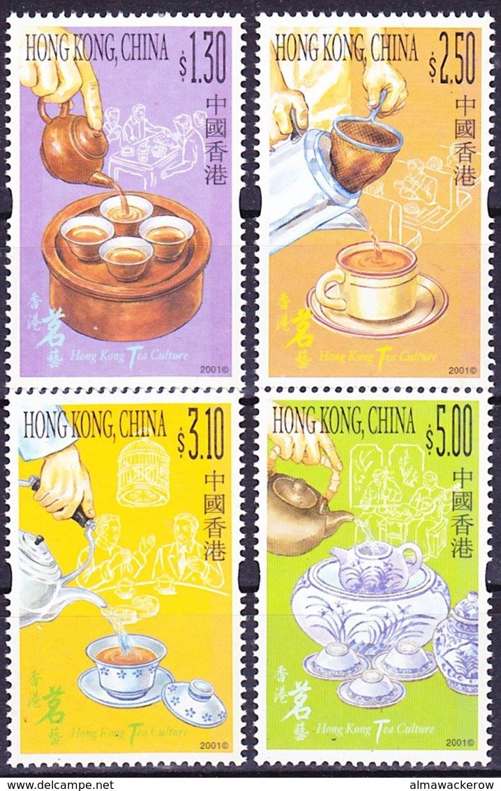 Hong Kong 2001 Tea Culture Complete Set Mi 998-1001 MNH ** - Ungebraucht