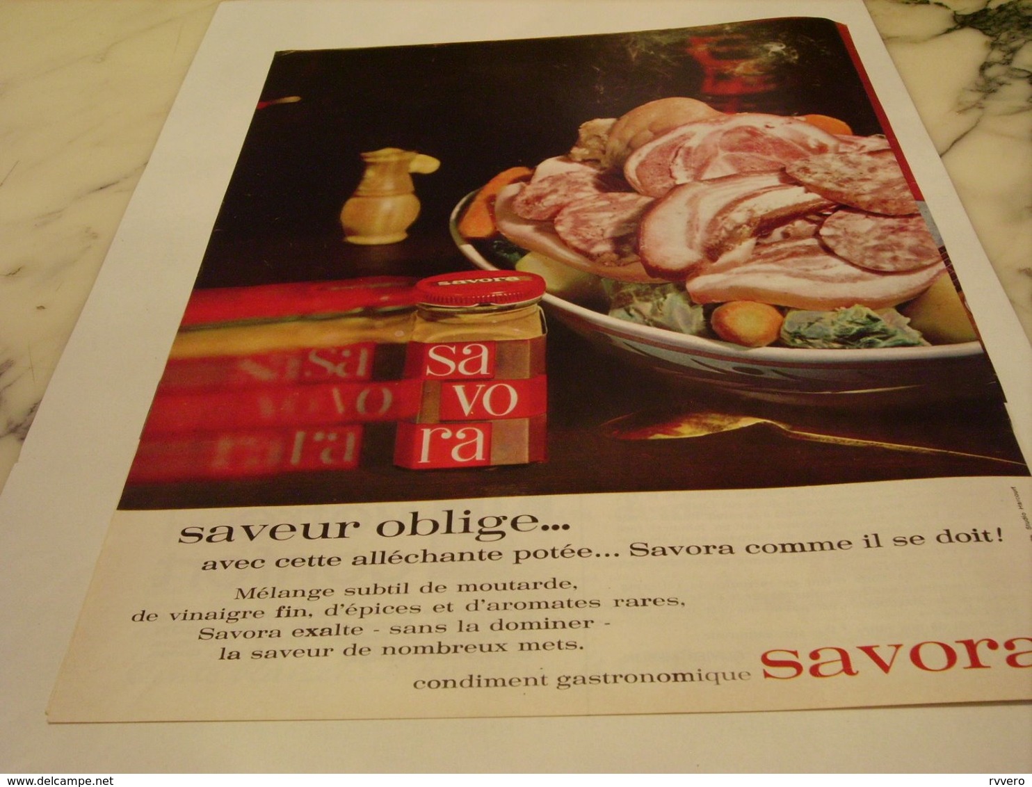 ANCIENNE PUBLICITE SAVEUR OBLIGE SAVORA 1964 - Affiches