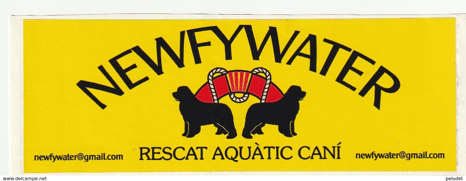 Pegantina Sticker Autocollant / NEWFYWATER - RESCAT AQUATIC CANI - Pegatinas