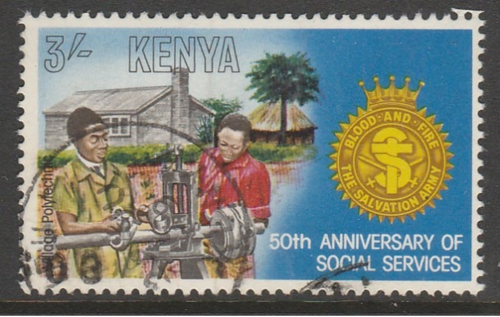Kenya 1979 The 50th Anniversary Of Salvation Army Social Services 3 Sh Multicoloured SW 148 O Used - Kenya (1963-...)