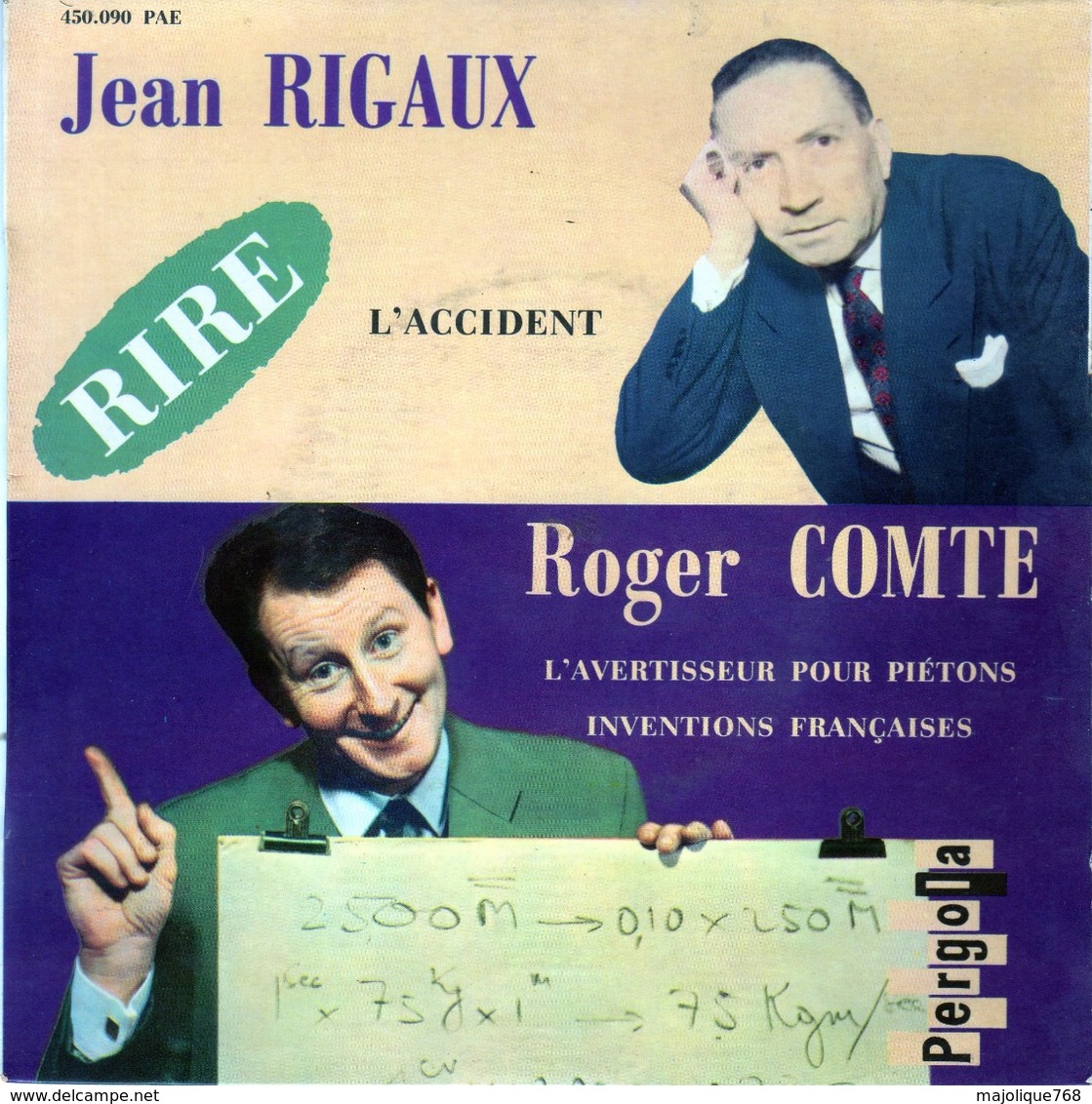 Jean Rigaux Et Roger Comte - L'accident - L'avertisseur Pour Piétons - Inventions Françaises - Pergola 450.090 - Humour, Cabaret