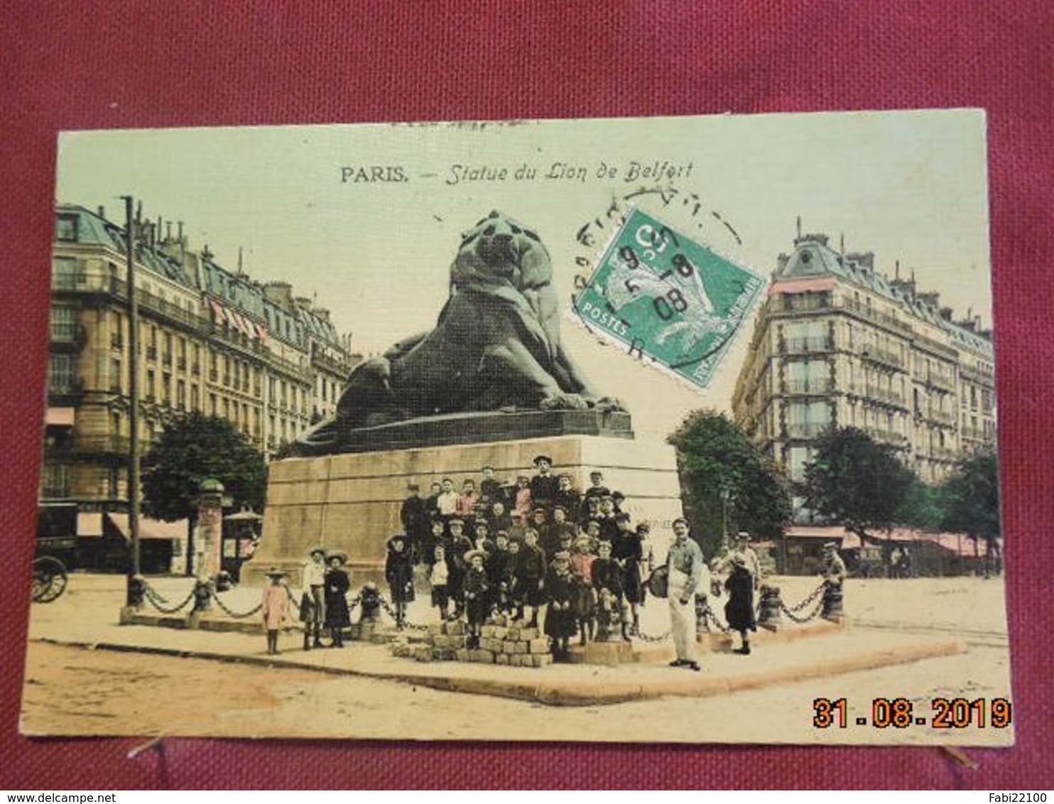 CPA - Paris - Statue Du Lion De Belfort - Carte Toilée - Arrondissement: 14