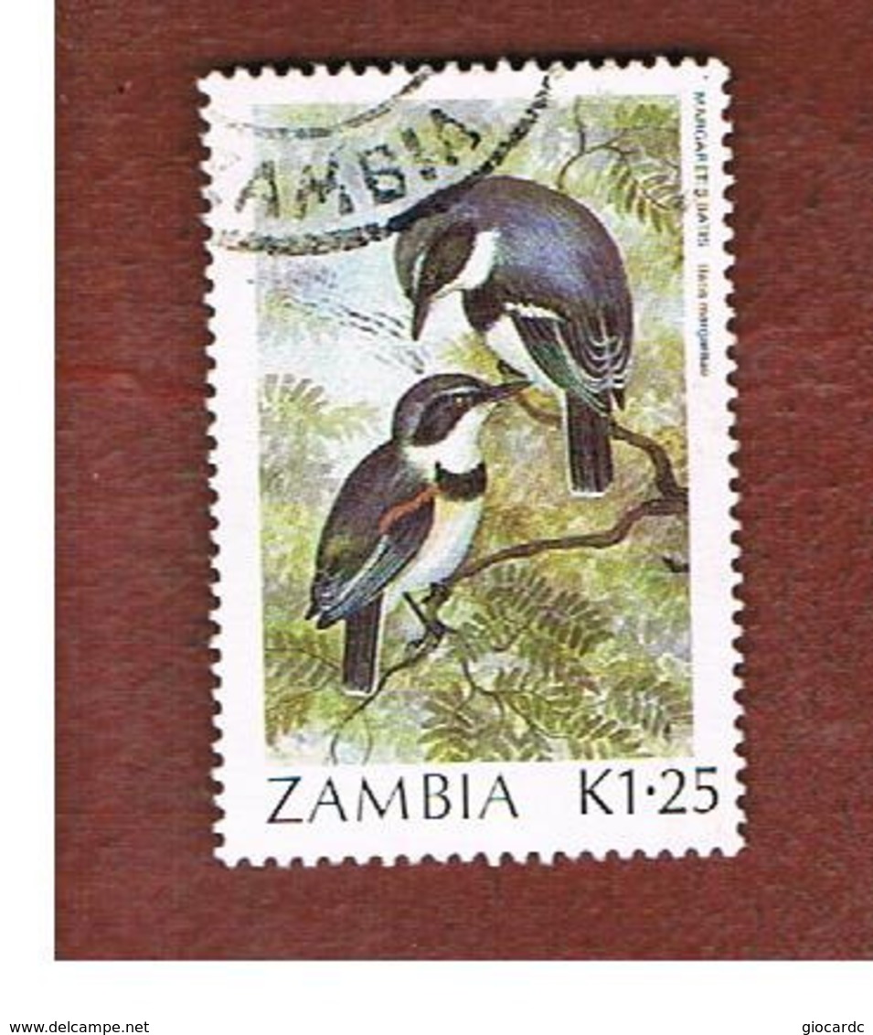 ZAMBIA  -  SG 494  -  1987 BIRDS: BATIS MARGARITAE   - USED ° - Zambia (1965-...)