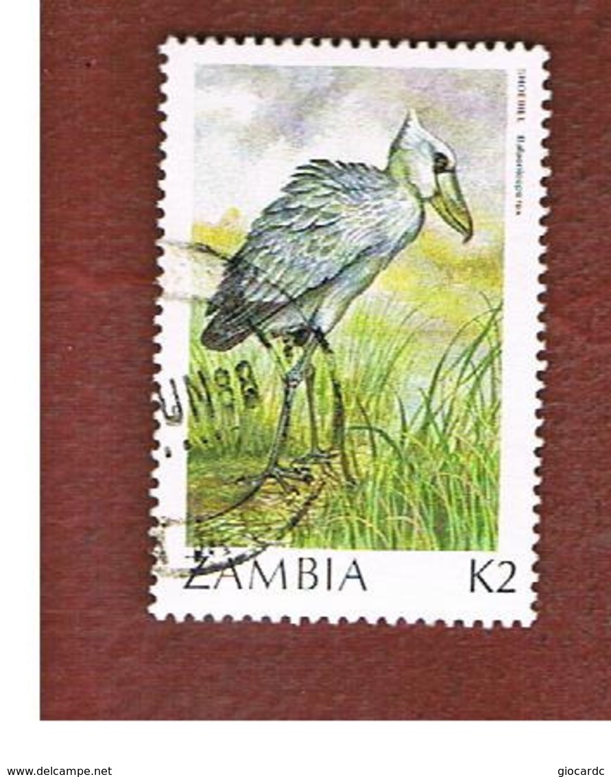 ZAMBIA  -  SG 499  -  1987 BIRDS: AFRICAN SHOEBILL   - USED ° - Zambia (1965-...)