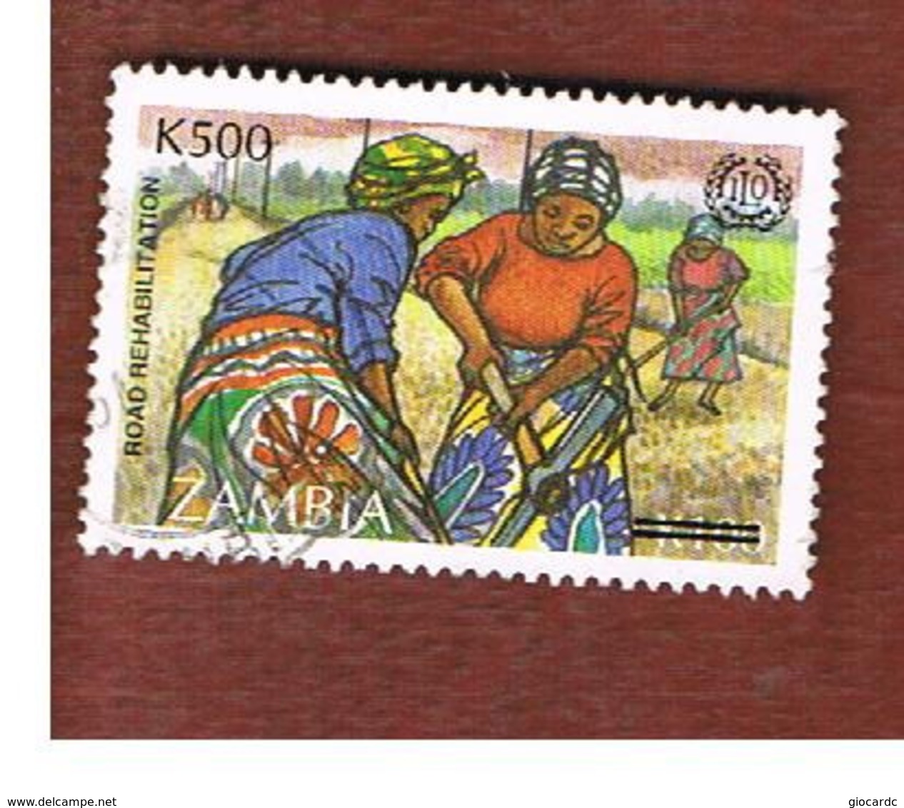 ZAMBIA  -  SG 791 -  1999 O.I.L.: WOMEN AT WORK (OVERPRINTED)   - USED ° - Zambia (1965-...)