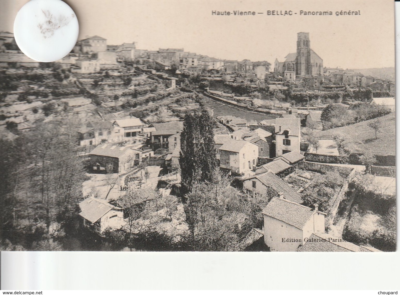 87 -Très Belle Carte Postale Ancienne De BELLAC  Vue Aérienne - Bellac