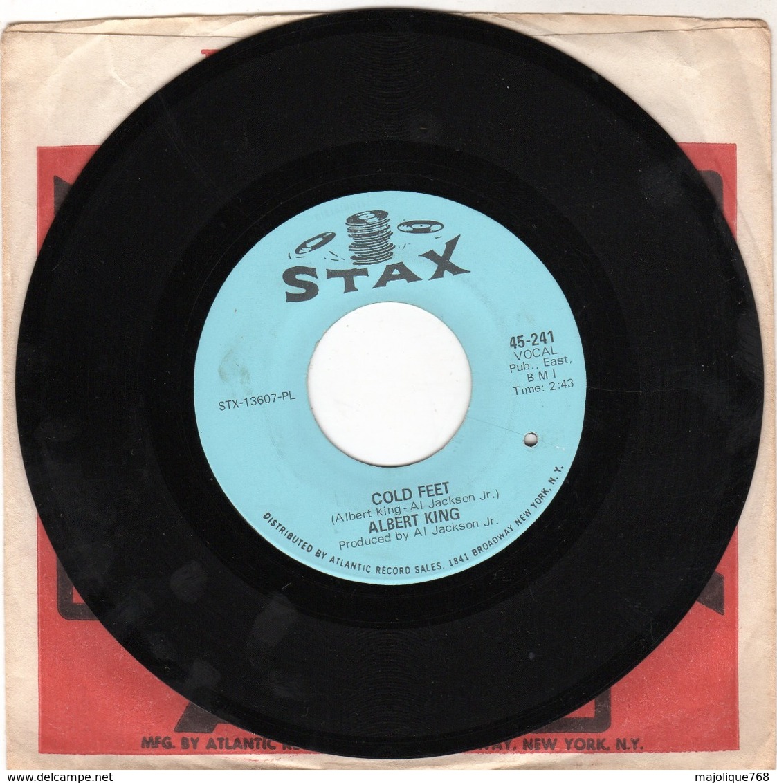 Albert King - Cold Feet - You Sure Drive A Hard Bargain - STAX 45-241 - 1967 - - Blues