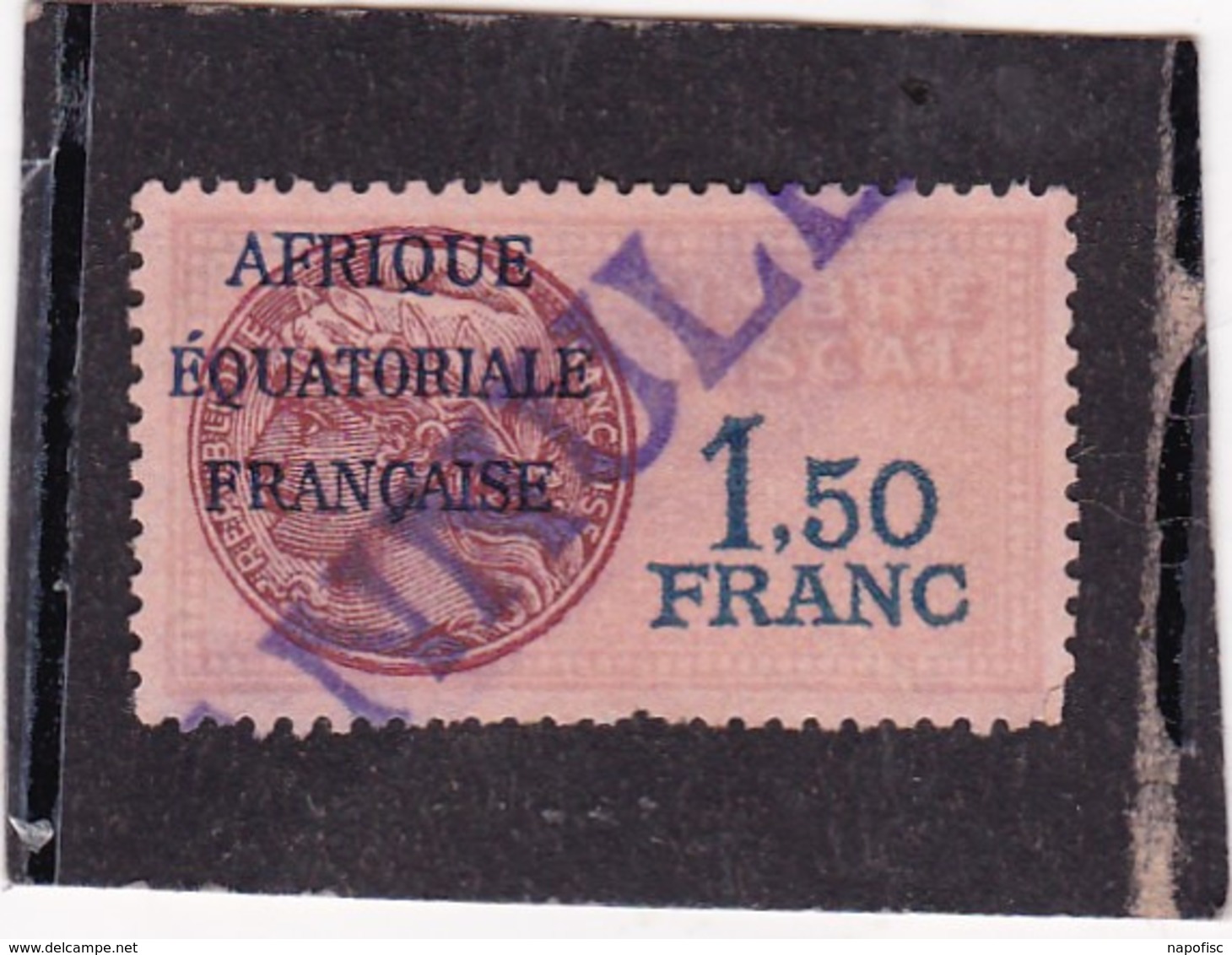 Timbre Fiscal A.E.F Médaillon De Daussy 1.5 Fr - Other & Unclassified