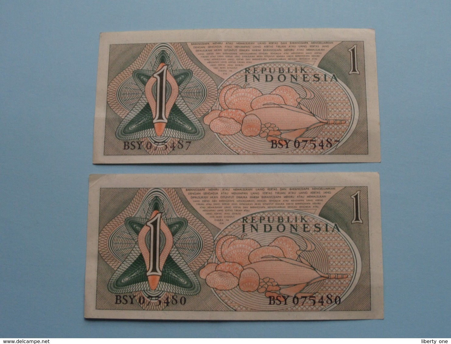4 X 1 Satu Rupiah > Bank Indonesia ( For Grade, Please See Photo ) 4 Pcs.! - Indonésie