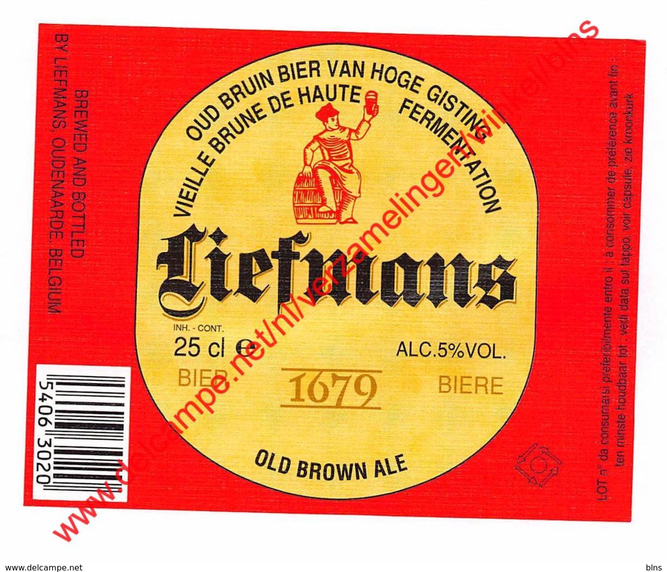 Oud Bruin Bier Van Hoge Gisting 25cl - Brasserie Liefmans Brouwerij Oudenaarde - Bière