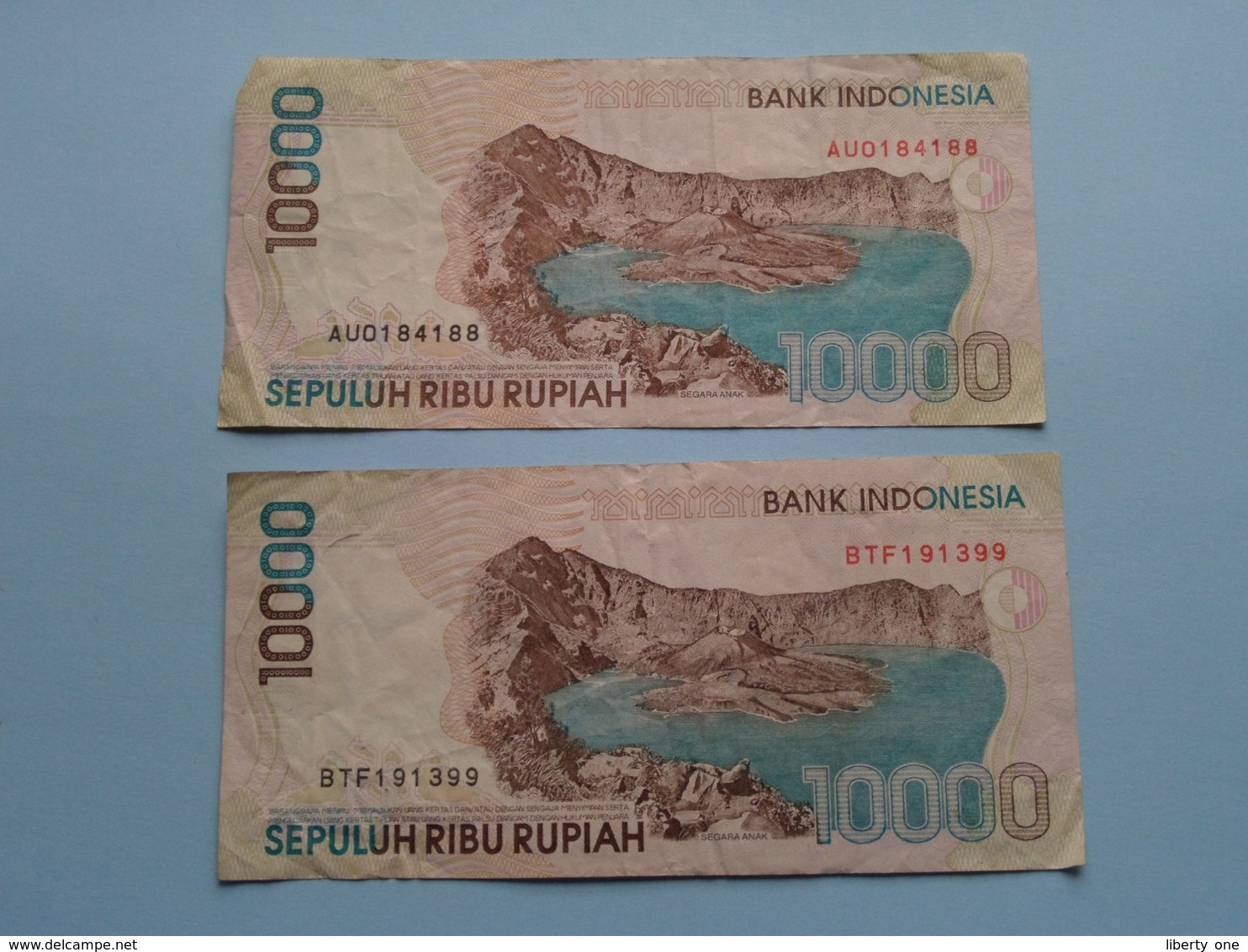 2 X 10000 SEPULUH RIBU Rupiah > Bank Indonesia ( For Grade, Please See Photo ) ! - Indonésie