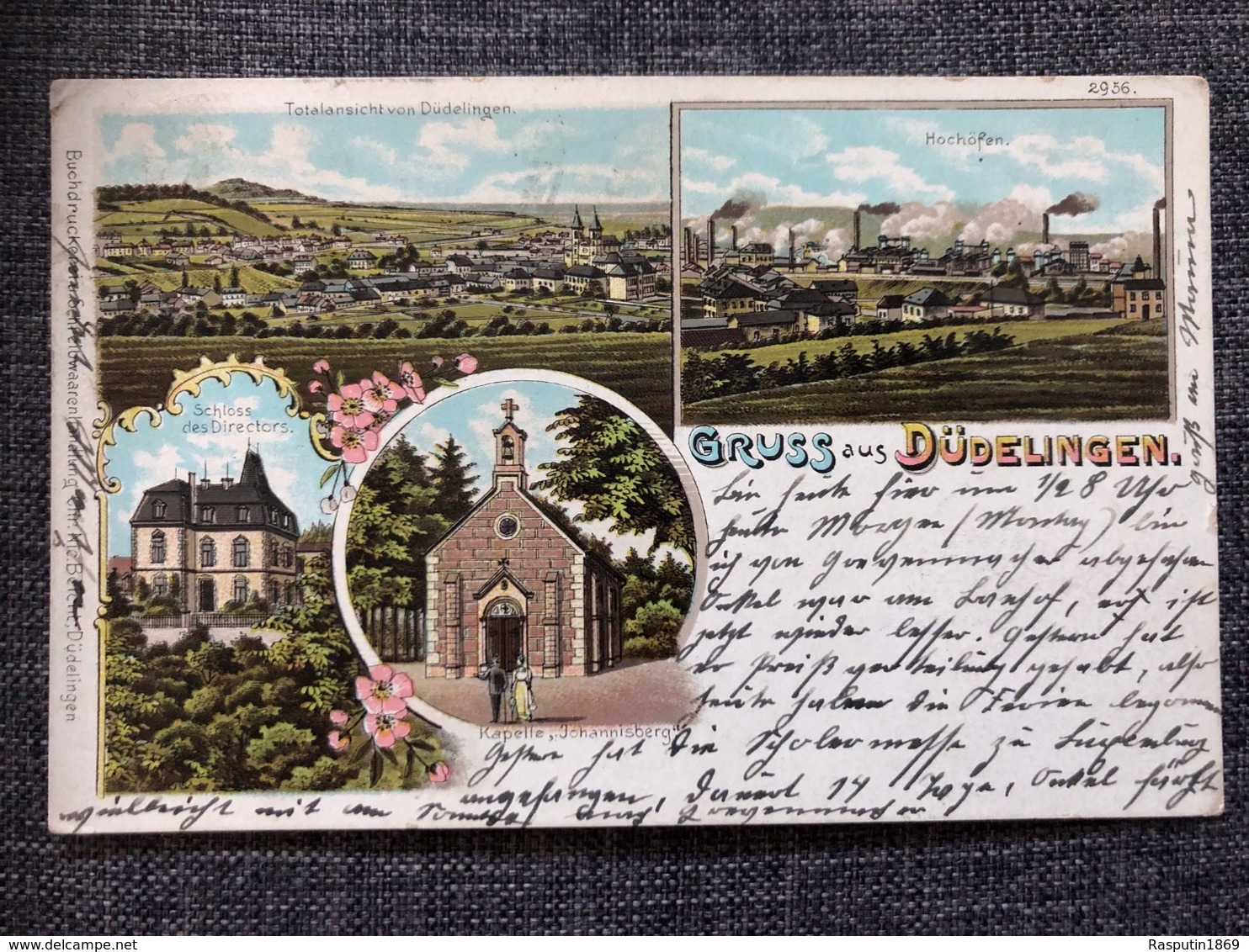 Luxembourg * 1903 Düdelingen - Dudelange - Hochöfen , Totalansicht, Kapelle, Schloss - Dudelange