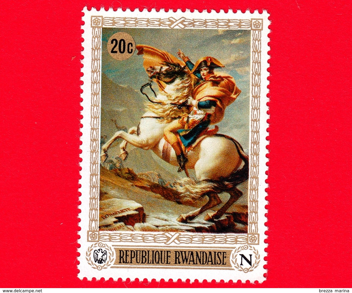 Nuovo - MNH - RWANDA - 1969 - Dipinto Di Jacques-Louis David (1748-1825) - 200° Della Nascita Di Napoleone - 20 - Nuovi