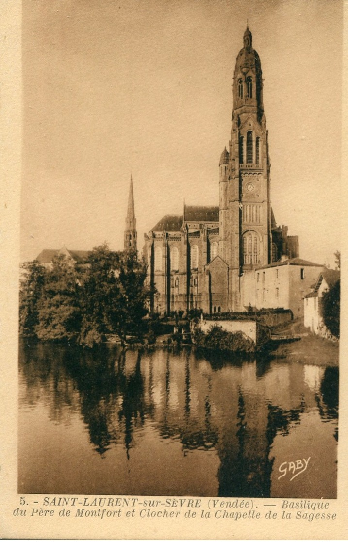 85 - SAINT-LAURENT-sur-SEVRE - Basilique Du Père De Montfort Et Clocher De La Chapelle De La Sagesse - Sonstige & Ohne Zuordnung