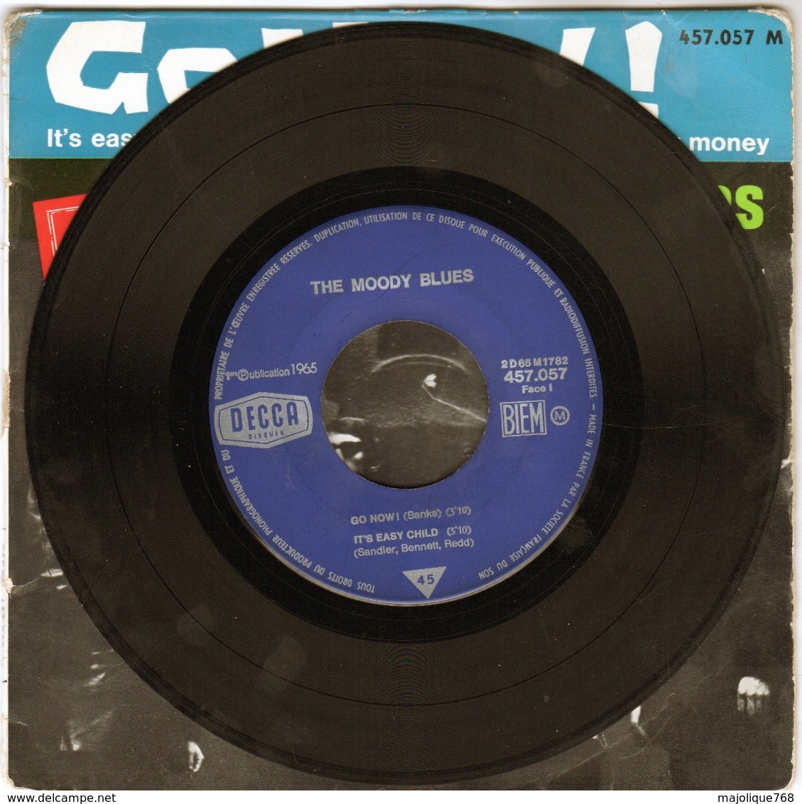 The Moody Blues - Go Now - It's Easy Child - Steal Your Heart Away - Loose Your Money - DECCA 457.057 - 1965 - Rock