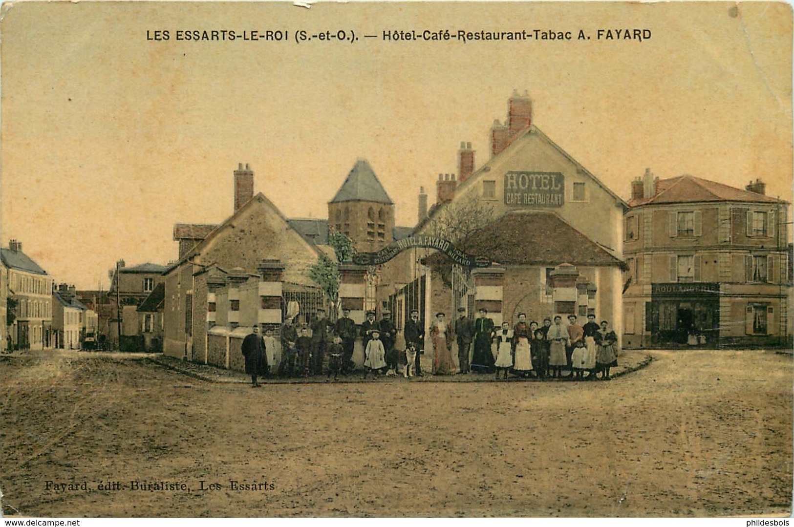 YVELINES  LES ESSARTS LE ROI. Hôtel Café Restaurant Tabac  A. FAYARD - Les Essarts Le Roi