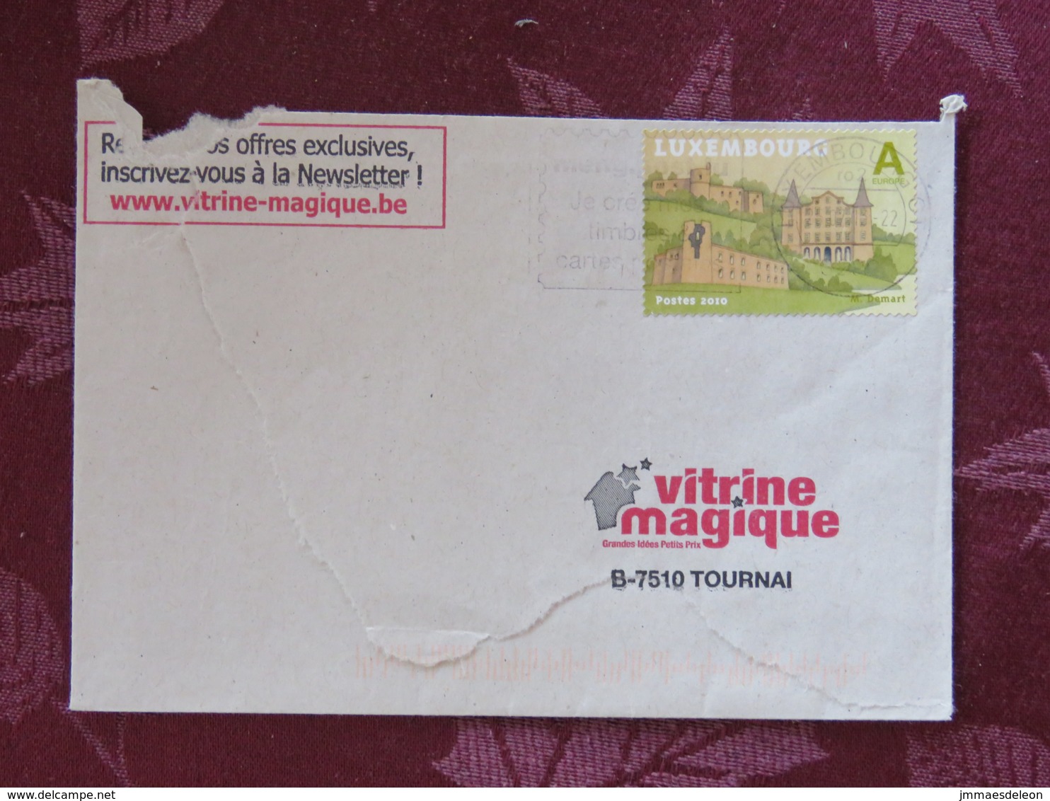 Luxemburg 2013 Cover Luxembourg To Belgium - Castle - "I Make My Own Stamps" Slogan - Cartas & Documentos