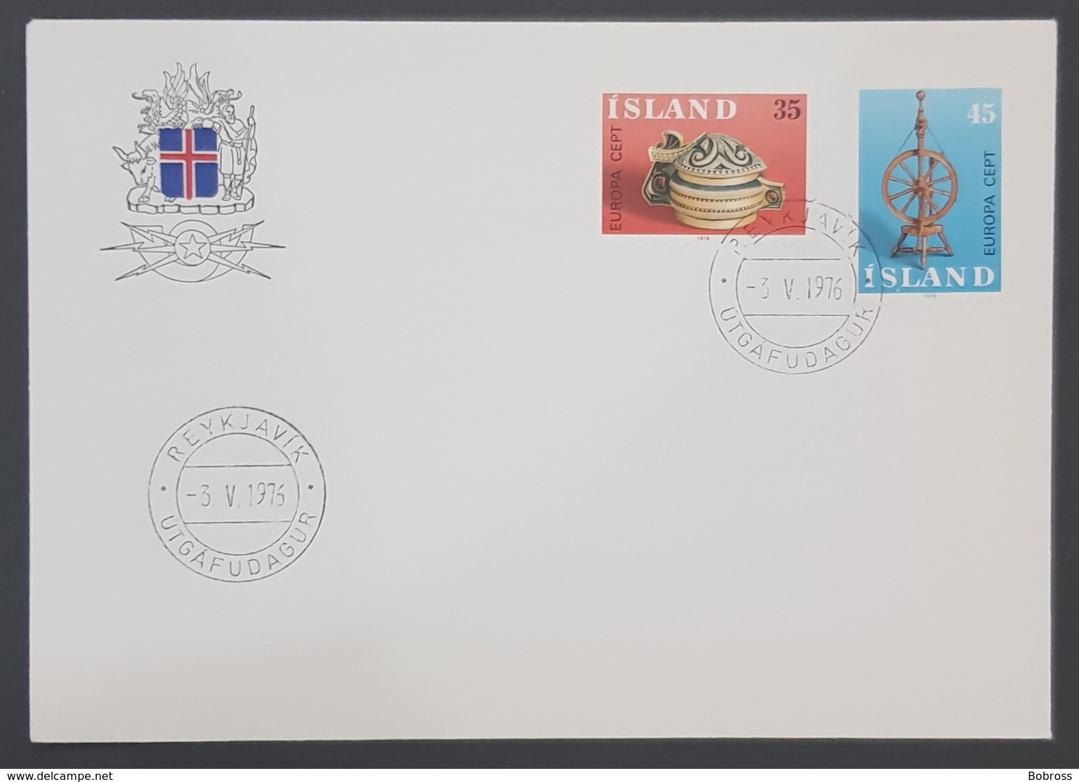 1976 Cover, Reykjavik Island, Iceland, Europa Cept - Covers & Documents