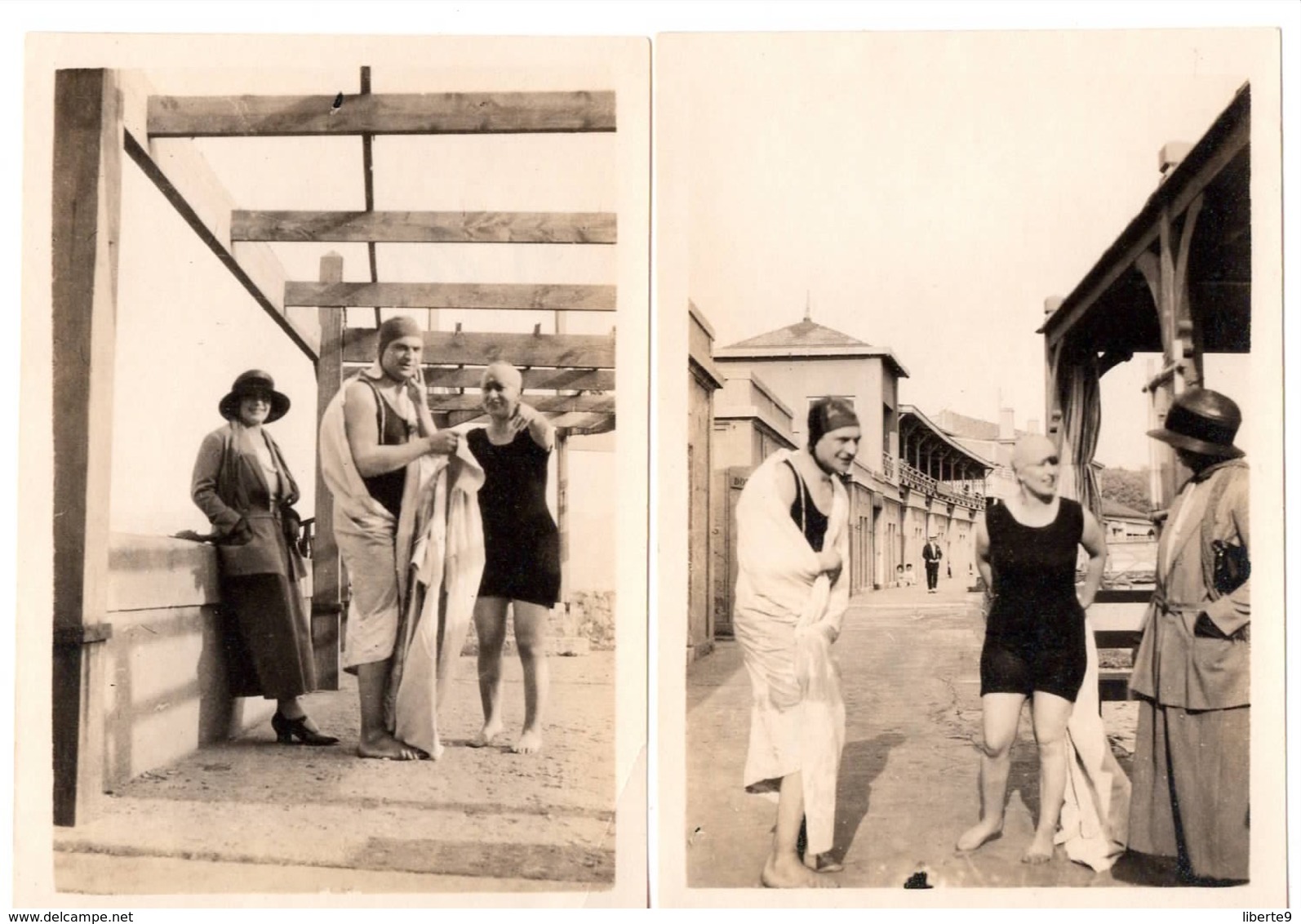 St Saint Raphael Valescure Plage 1922 Cabines Jeune Femme En Maillot De Bain Jeun Homme - Lugares