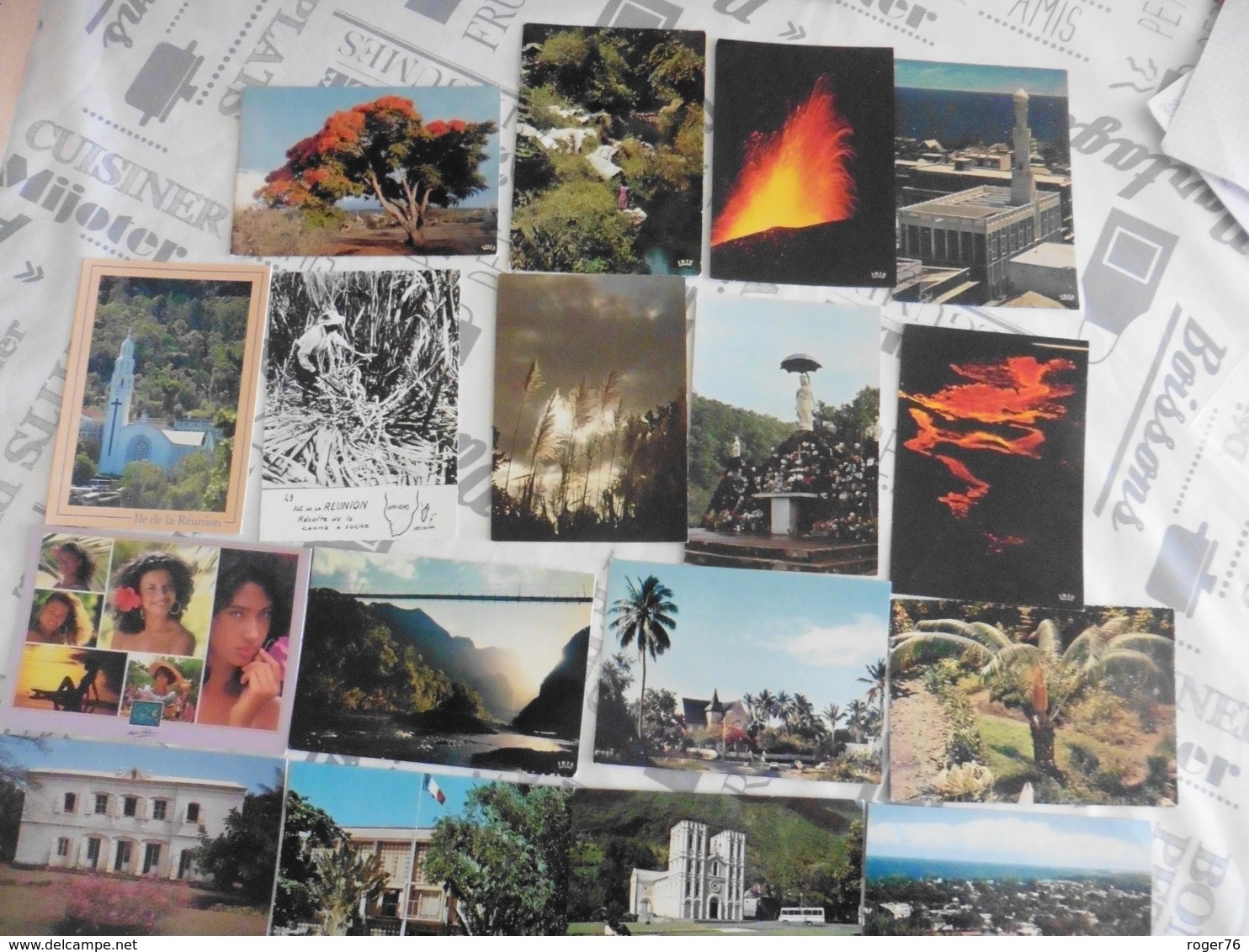 LOT DE 78 CARTES POSTALES  NEUVES     DE  LA  REUNION - 5 - 99 Cartes