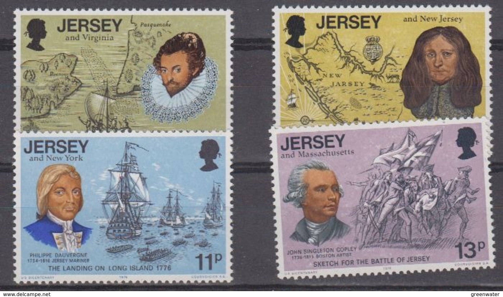 Jersey 1976 Bicentenary USA 4v ** Mnh (44508) - Jersey