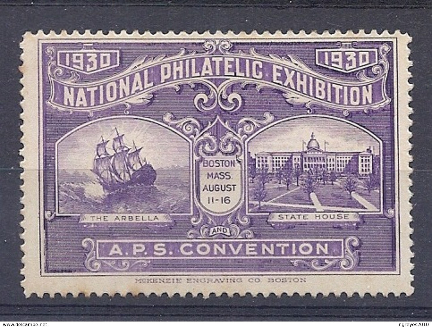 190031896  USA  NATIONAL EXHIBITION  APS  1930  YVERT    */MH - Oficiales