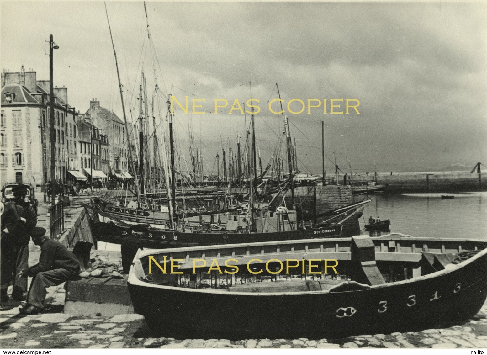 DOUARNENEZ Le Port Vers 1950 Grande Photo 11,8 X 16,9 Cm Finistère 29 Bretagne - Lieux