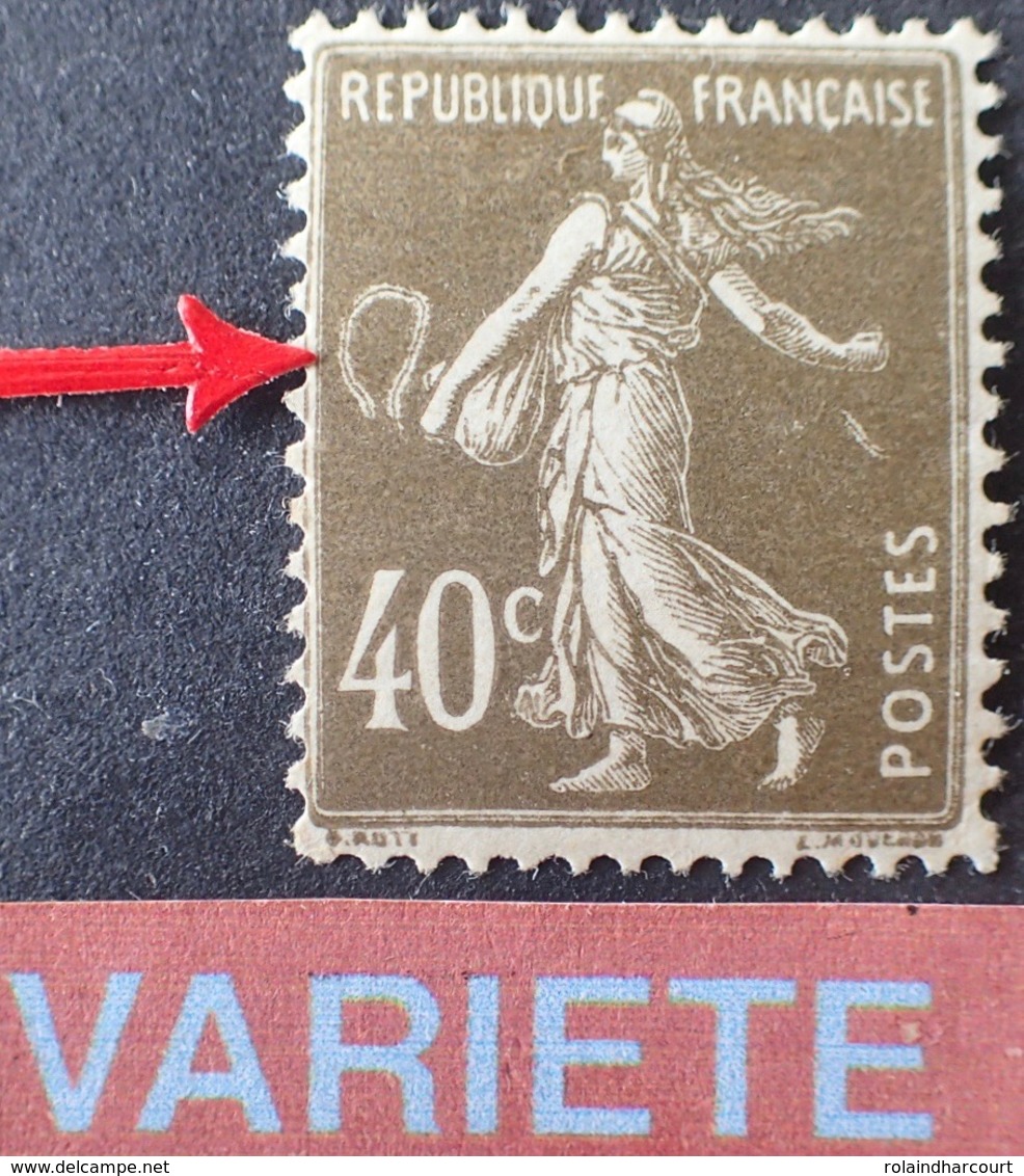 R1615/901 - 1925 - TYPE SEMEUSE - N°193 (I) NEUF* - SUPERBE VARIETE ➤➤➤ Corps étranger - Ungebraucht