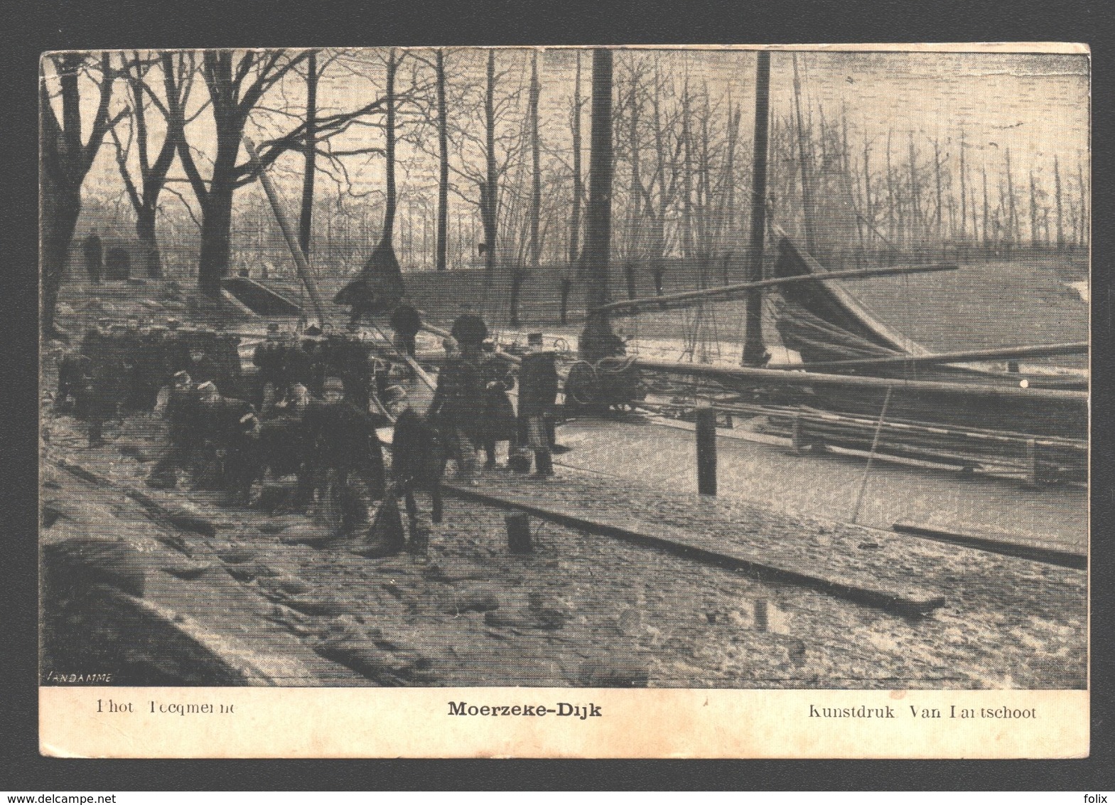 Moerzeke-Dijk - Kunstdruk Van Lantschoot - Voor De Overstroomden Van Grembergen, Moerzeke, Hamme - 1906 - Hamme