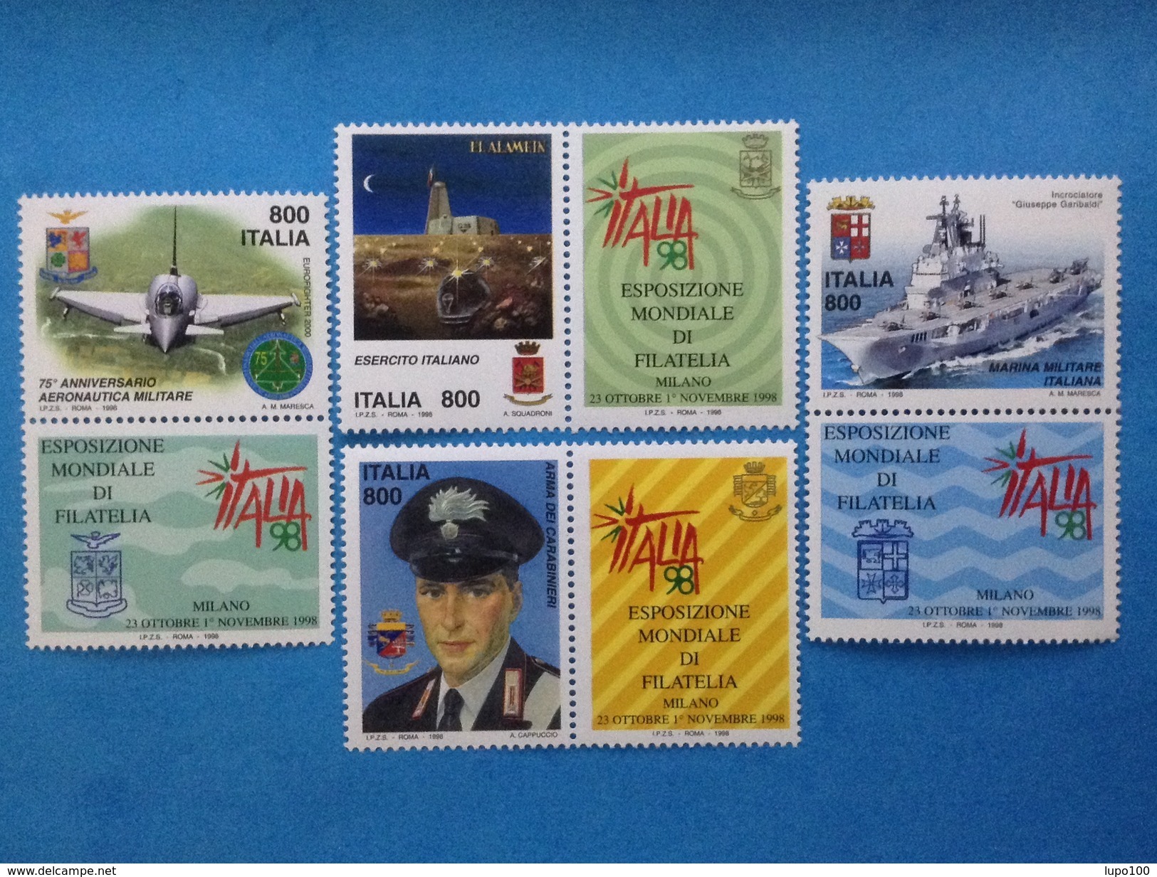 1998 ITALIA FRANCOBOLLI NUOVI STAMPS NEW MNH**  GIORNATA DELLE FORZE ARMATE 4 Valori Con Appendice - - 1991-00:  Nuevos