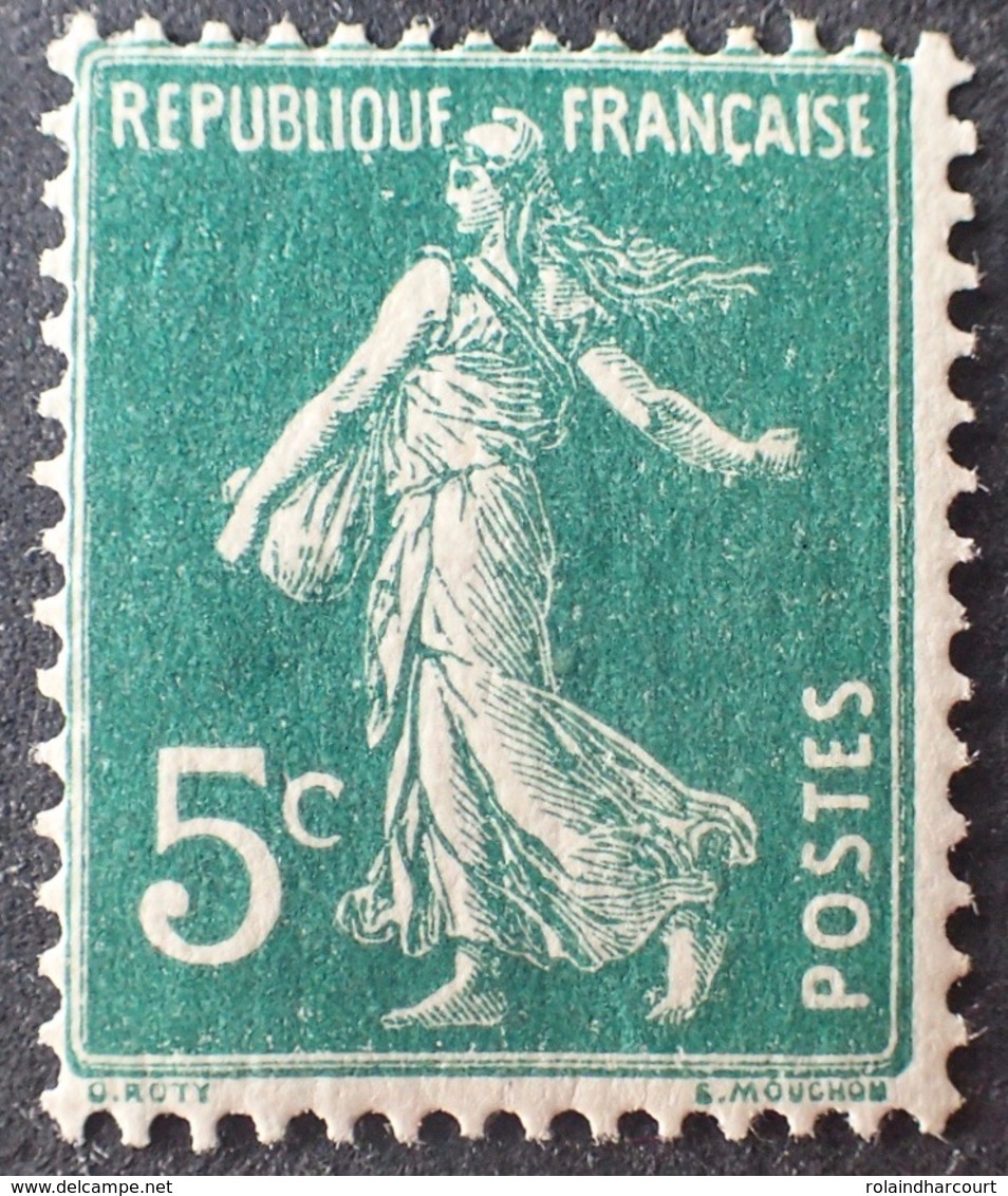 R1615/906 - 1907 - TYPE SEMEUSE - N°137 NEUF* - VARIETE ➤➤➤ Impression RECTO-VERSO - Unused Stamps