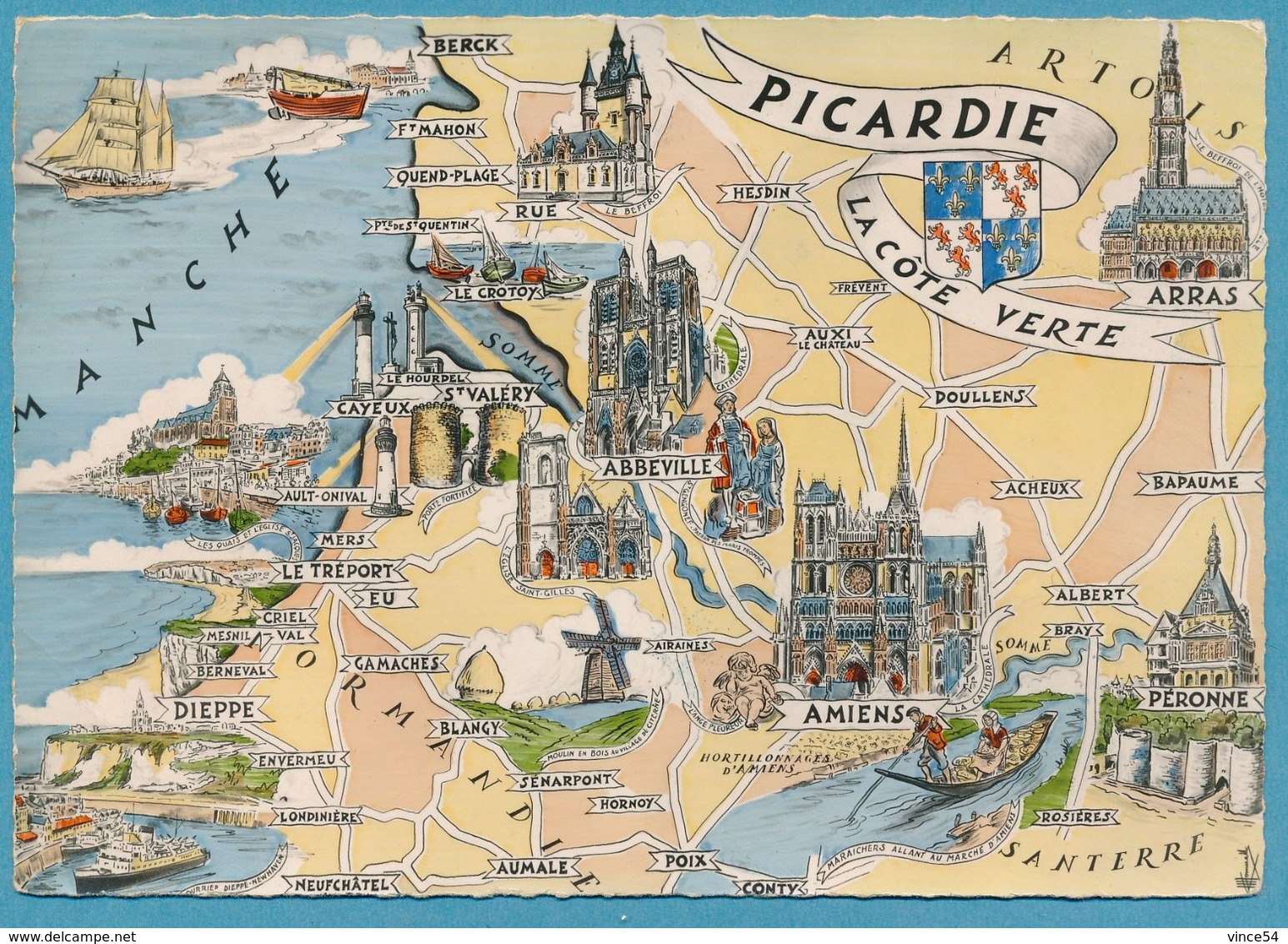 LES PROVINCES FRANCAISES - PICARDIE : La Côte Verte - Carte Circulé 1957 - Picardie