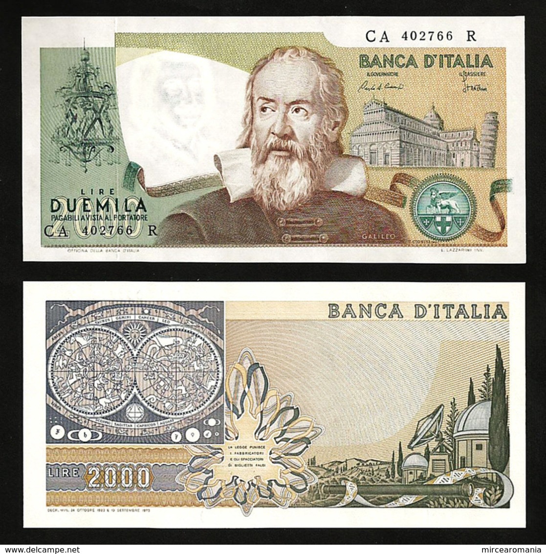 ITALIA – 2000 LIRE - 1983  - UNC - Altri & Non Classificati