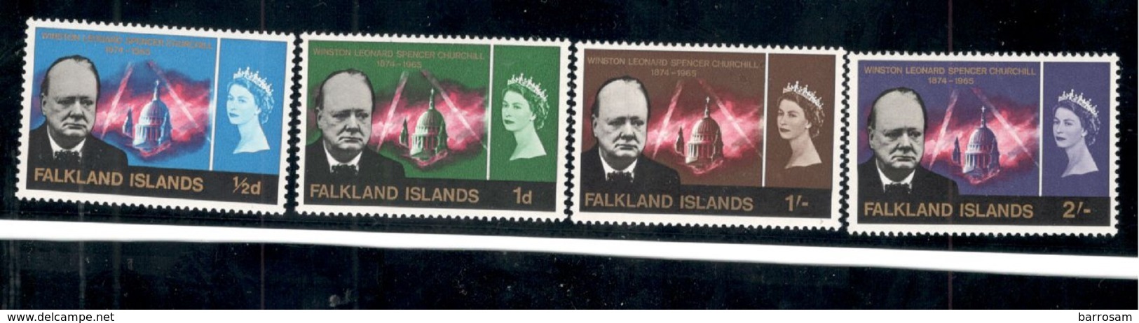 FALKLAND1966: Michel153-6mnh** Cat.Value $22.50 - Falklandinseln