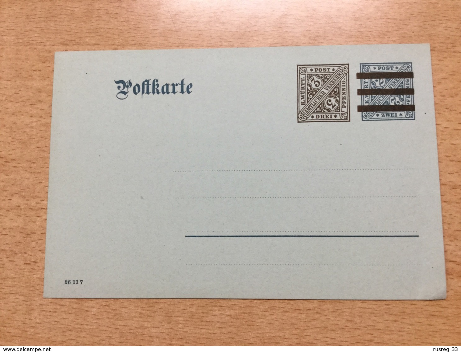 K8 Württemberg Ganzsache Stationery Entier Postal DP 41 - Autres & Non Classés