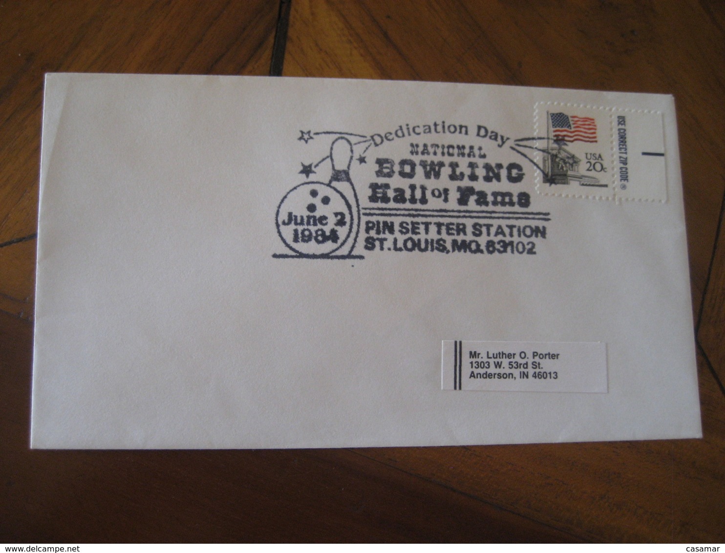 ST. LOUIS 1984 National Bowling Hall Of Fame Bowl Bowls Bowling Cancel Cover USA - Bowls